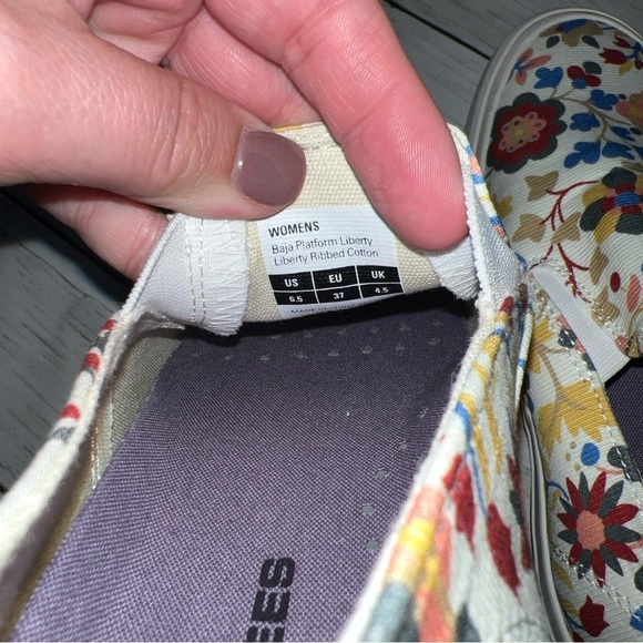 SeaVees Floral Baja Platform Lucy Rose Liberty slip-on Sneakers 6.5 NWOT RARE - Picture 5 of 7